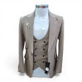 Men's 2 Piece Double Breasted Brown Suit