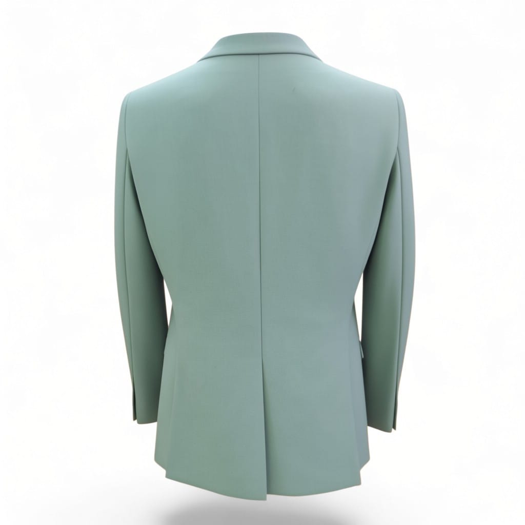 Men's 2 Piece Double Breasted Light Green Suit