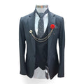 Men's 2 Piece Double Breasted Navy Suit