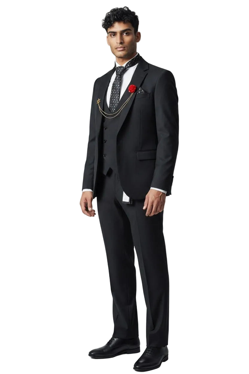 Men's 2 Piece Double Breasted Navy Suit