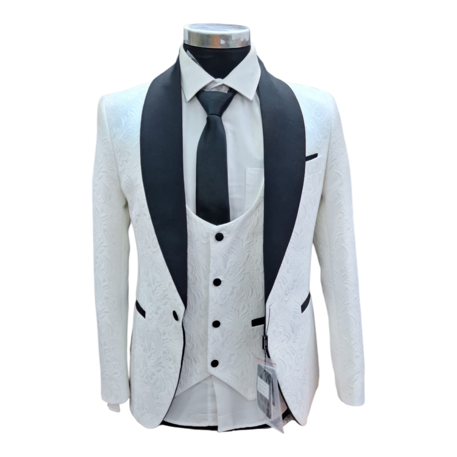 Men's 2 Piece Double Breasted White Suit